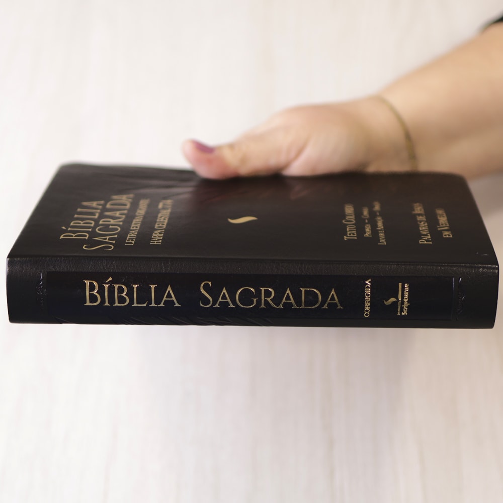 Bíblia Sagrada Harpa Celestial 774 | ERC | Letra Extra Gigante | Capa Preta Águia