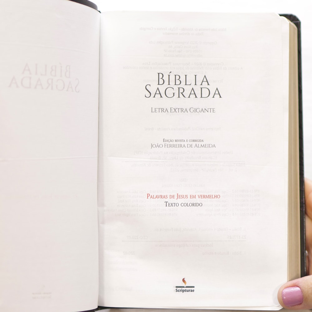 Bíblia Sagrada Harpa Celestial 774 | ERC | Letra Extra Gigante | Capa Preta Águia