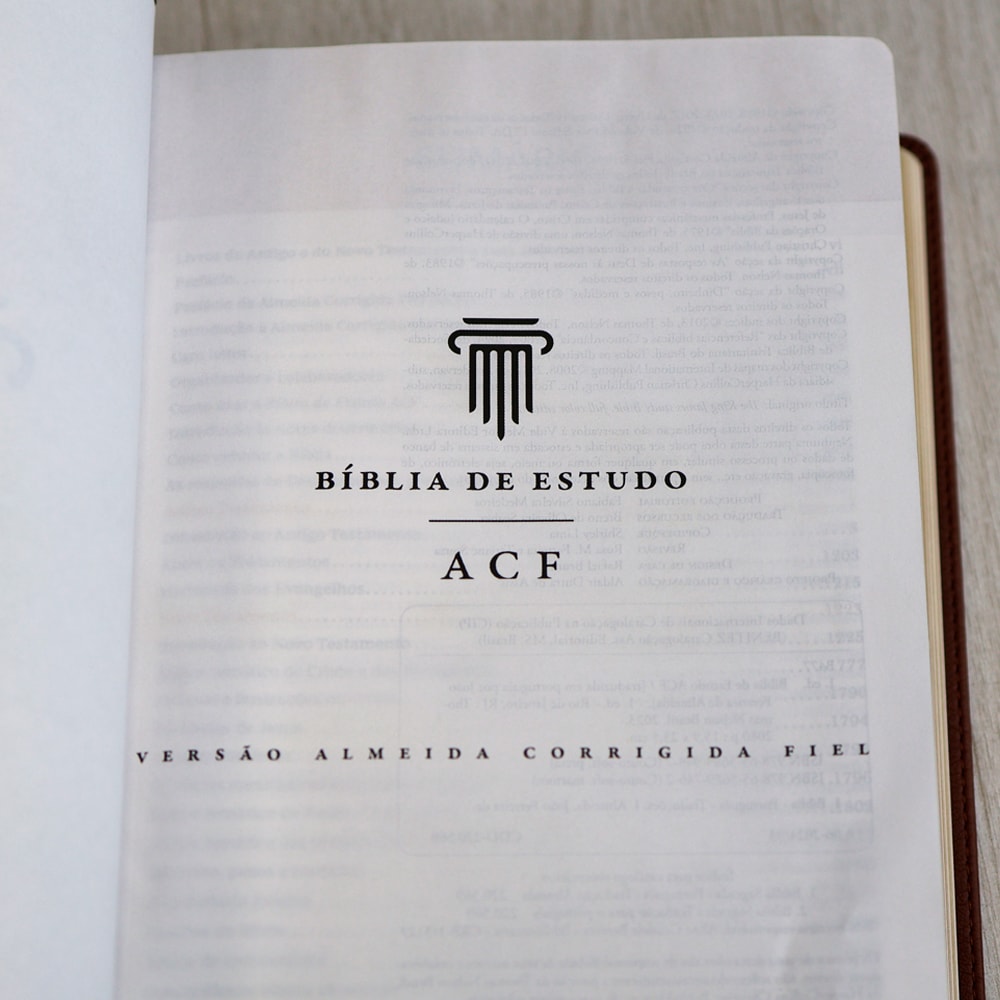 Bíblia de Estudo ACF | Letra Normal | Couro Soft Marrom