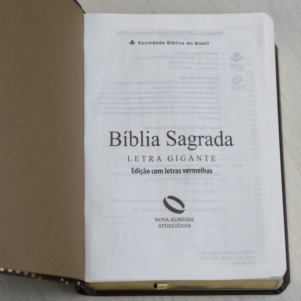 Bíblia Sagrada | NAA | Letra Gigante | Marrom