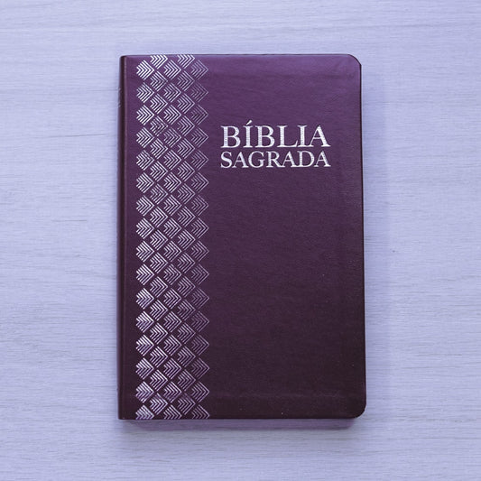 Bíblia Sagrada | ARC | Letra Normal | Capa Luxo Vinho Escuro