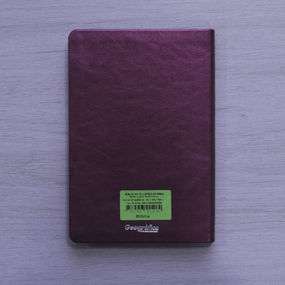 Bíblia Sagrada | ARC | Letra Normal | Capa Luxo Vinho Perolado