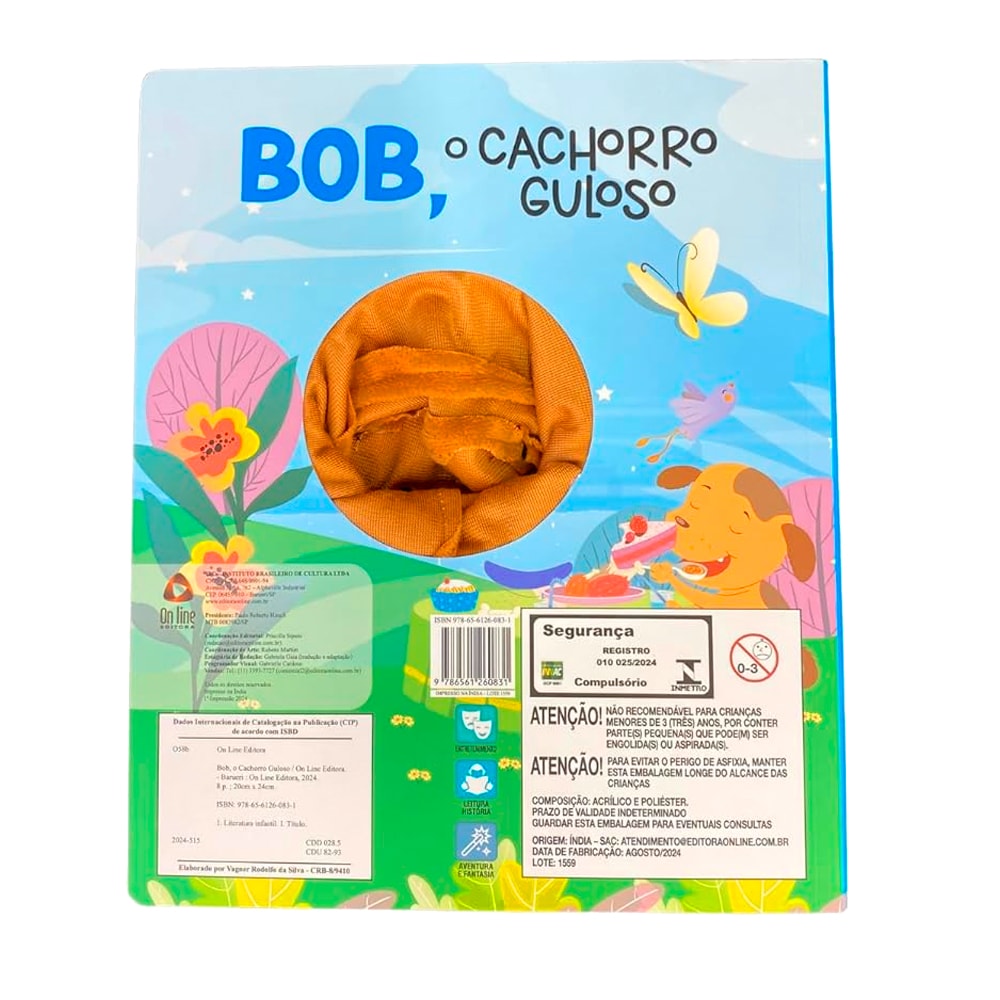 Bob O Cachorro Curioso | Livro Fantoche