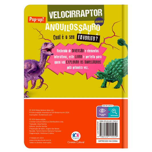 Velocirraptor Versus Anquilossauro | Pop-Up!