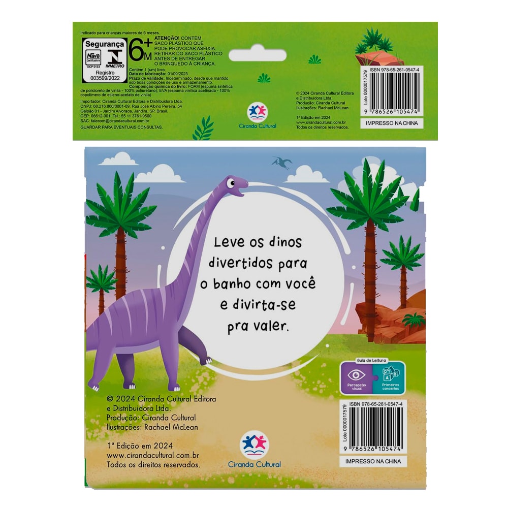Dinos Divertidos | Livro de Banho