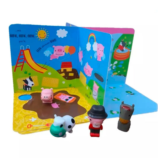 Livro Com Cenário Seu Lobato Tinha Um Sítio | Com 4 Personagens