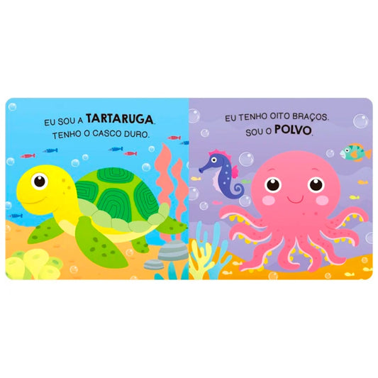 Animais do Mar | Livro Banho | Com 2 Brinquedos