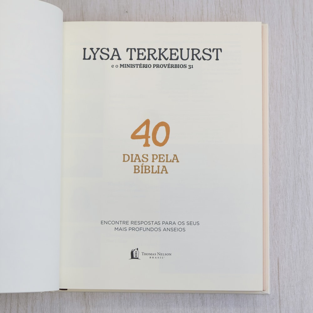 40 Dias Pela Bíblia | Lysa Terkeurst
