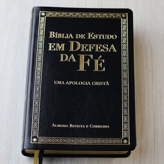 Bíblia de Estudo em Defesa da Fé | ARC | Luxo Preta