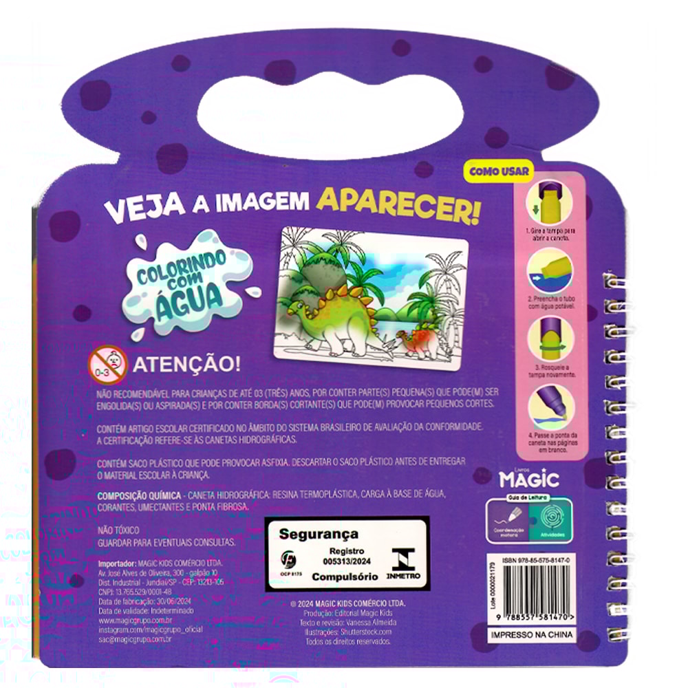 Dinos | Aquabook | Colorindo Com Água