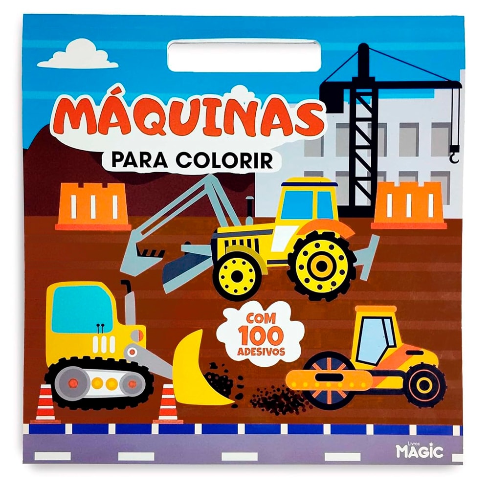 Máquinas Para Colorir | 100 Adesivos