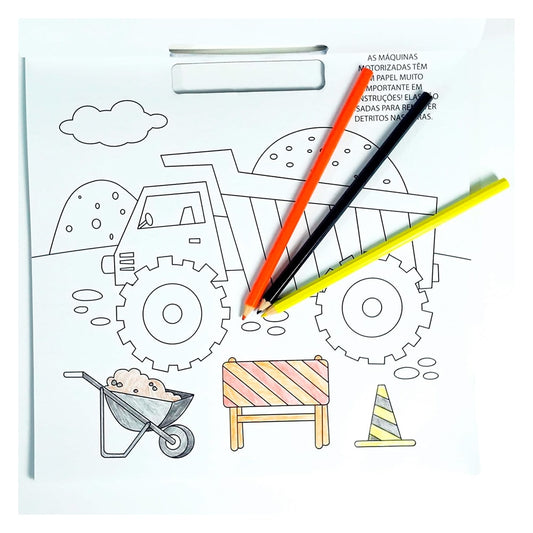 Máquinas Para Colorir | 100 Adesivos