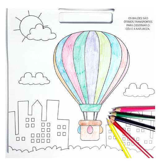 Veículos Para Colorir | 100 Adesivos