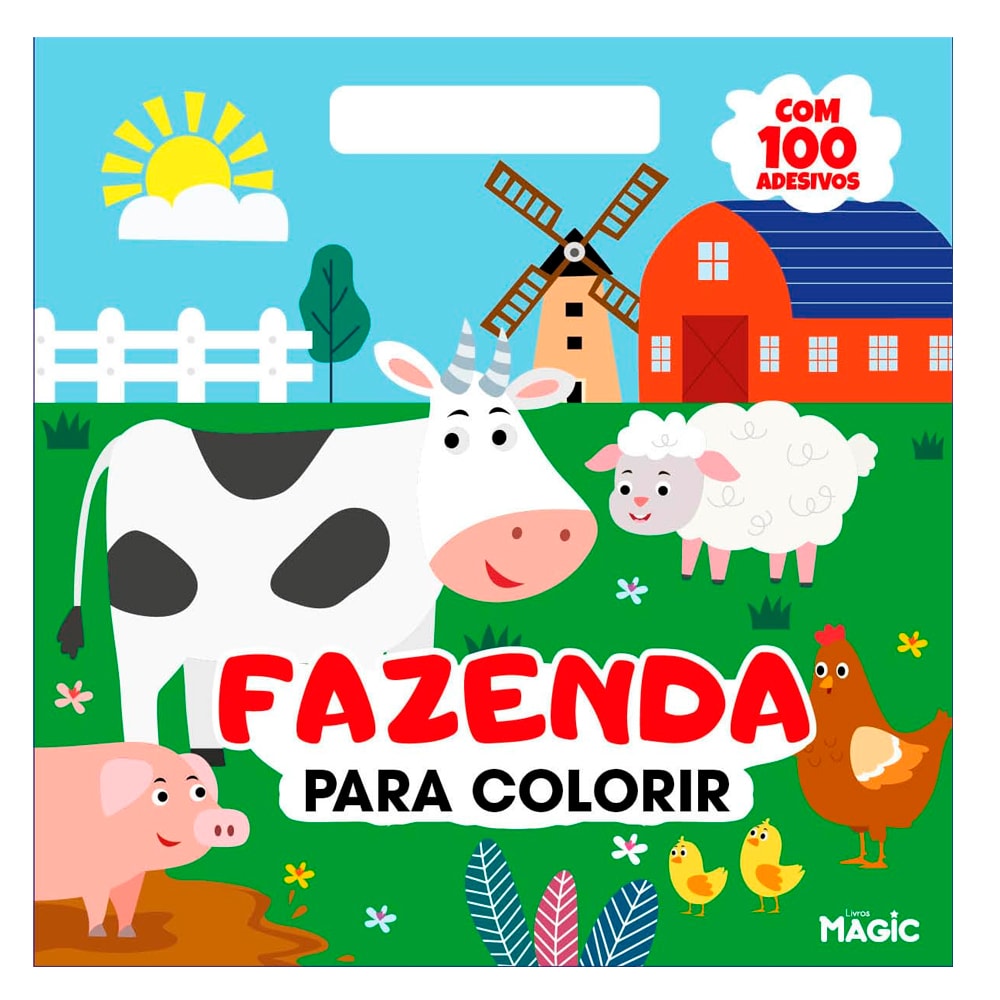 Fazenda Para Colorir | 100 Adesivos