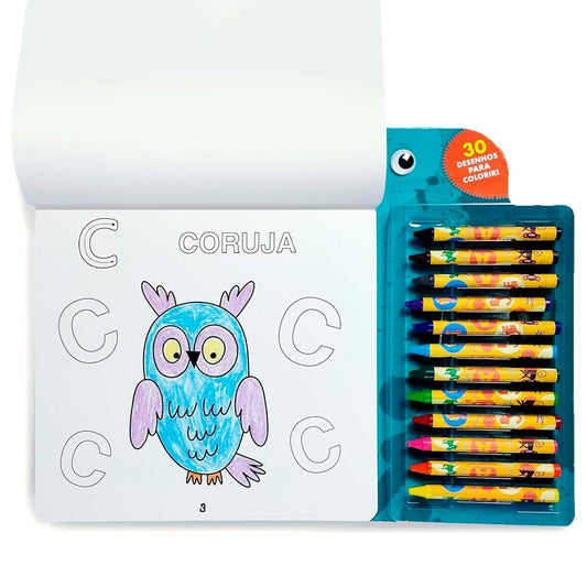 Colorindo | Alfabeto | 12 Gizes de Cera