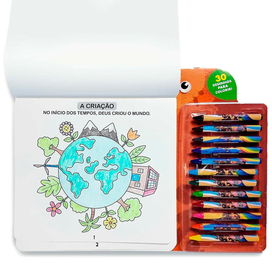 Colorindo | Bíblicos | 12 Gizes de Cera