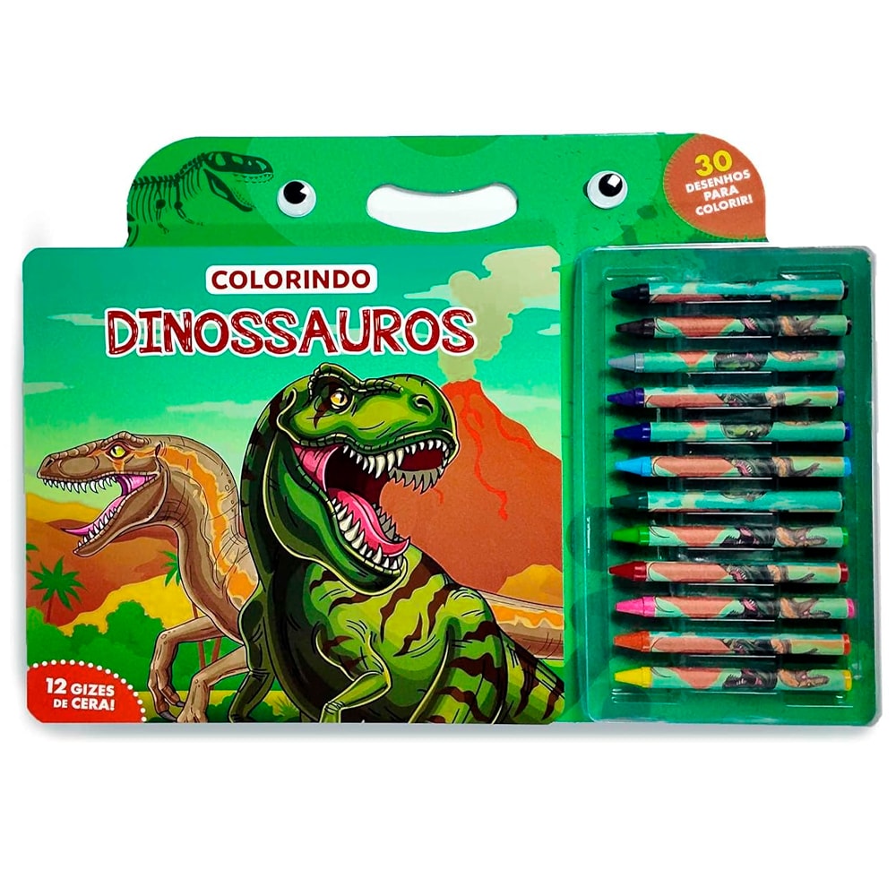 Colorindo | Dinossauros | 12 Gizes de Cera