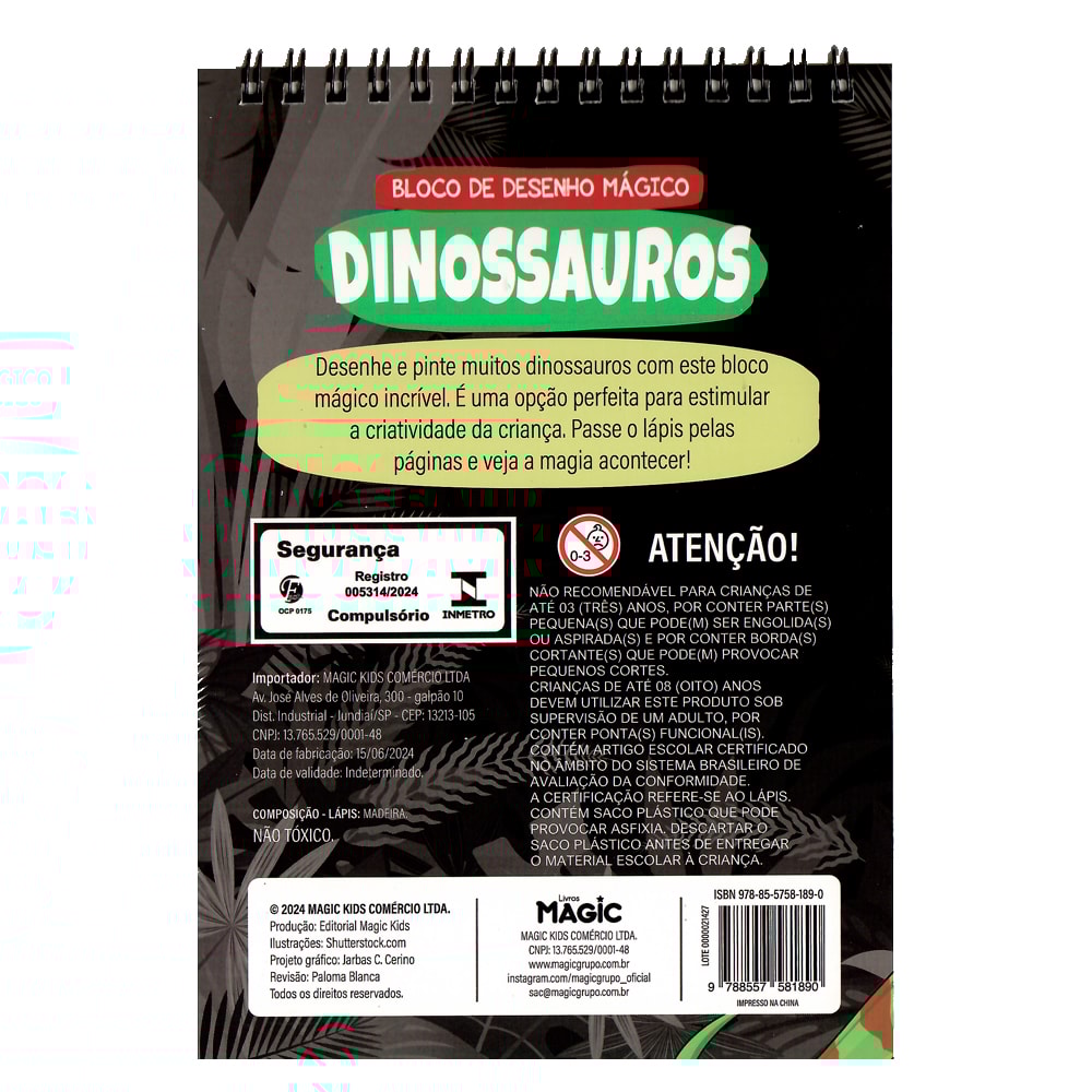 Dinossauros | Bloco de Desenho Mágico