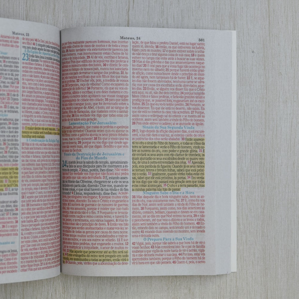Bíblia Sagrada Média Salvos Pela Graça | ARC | Capa Brochura Rosa