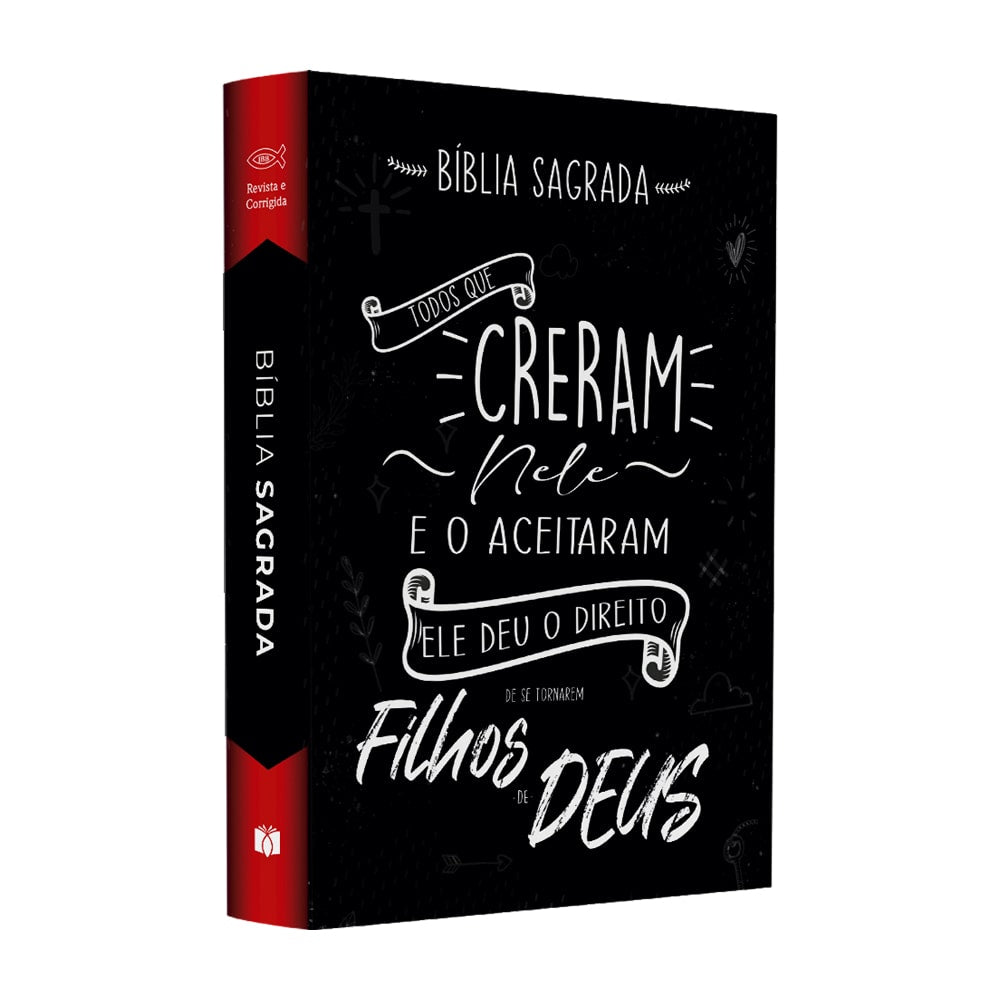 Bíblia Sagrada Média Creram Nele | ARC | Capa Brochura Preta