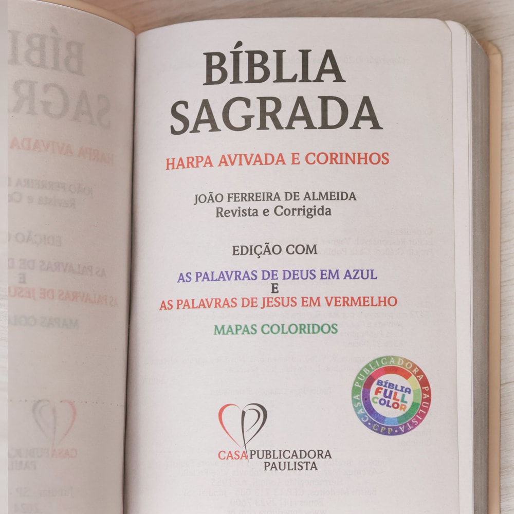 Bíblia Sagrada | Letra Gigante | ARC | Harpa Avivada e Corinhos | Capa PU Luxo Rosê e Rosa