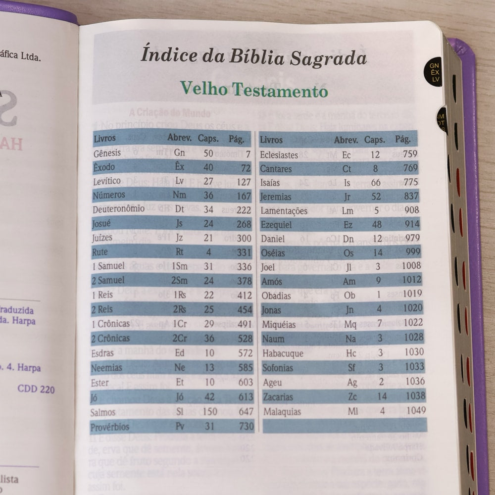 Bíblia Sagrada | Letra Hipergigante | ARC | Harpa Avivada e Corinhos | Capa PU Luxo Floral Dália Lilás