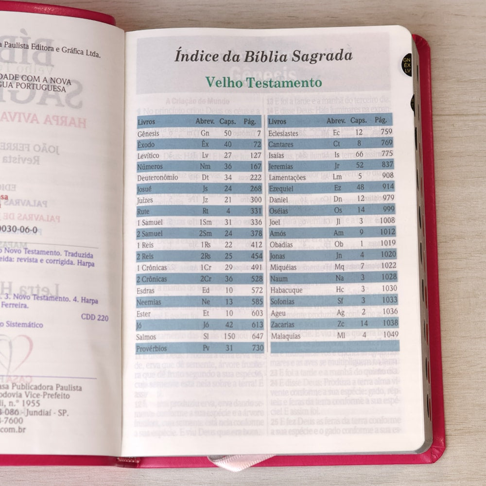 Bíblia Sagrada | Letra Hipergigante | ARC | Harpa Avivada e Corinhos | Capa PU Luxo Floral Margarida Pink