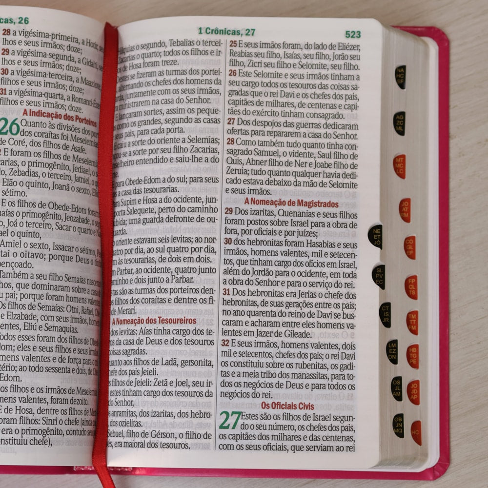 Bíblia Sagrada | Letra Hipergigante | ARC | Harpa Avivada e Corinhos | Capa PU Luxo Floral Margarida Pink