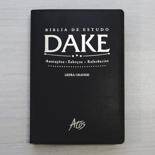 Bíblia de Estudo Dake | Letra Grande | Capa Luxo Preta