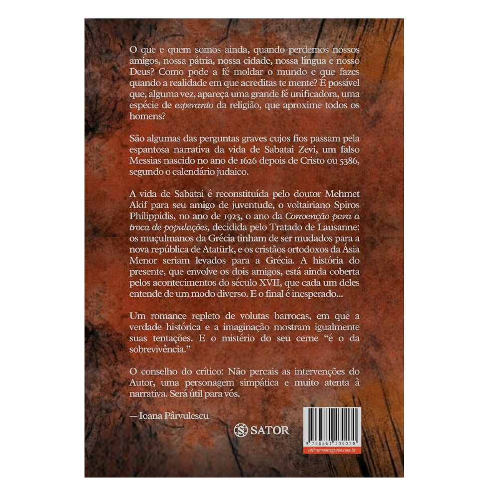 A Espantosa História de Sabatai o Messias | Andrei Cornea