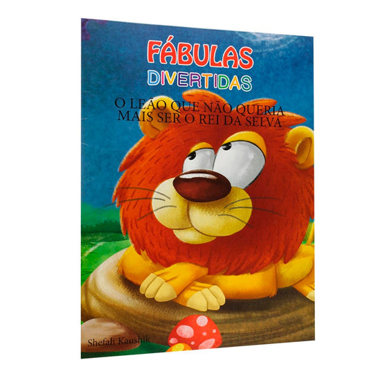 Livro Fábulas Divertidas | O Leão Não Queria Ser o Rei da Selva | Com Fantoche