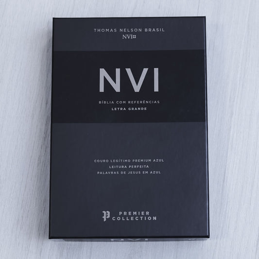 Bíblia Sagrada | NVI | Premier Collection | Capa Couro Luxo Preta