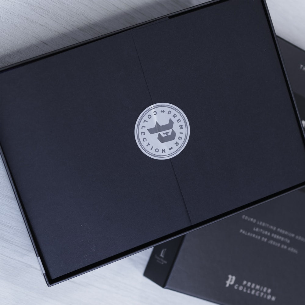 Bíblia Sagrada | NVI | Premier Collection | Capa Couro Luxo Azul