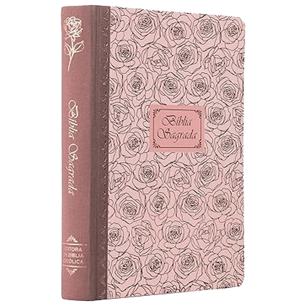 Bíblia Sagrada Católica | NTLH | Letra Grande | Capa Dura Rosa com Lombada em Tecido