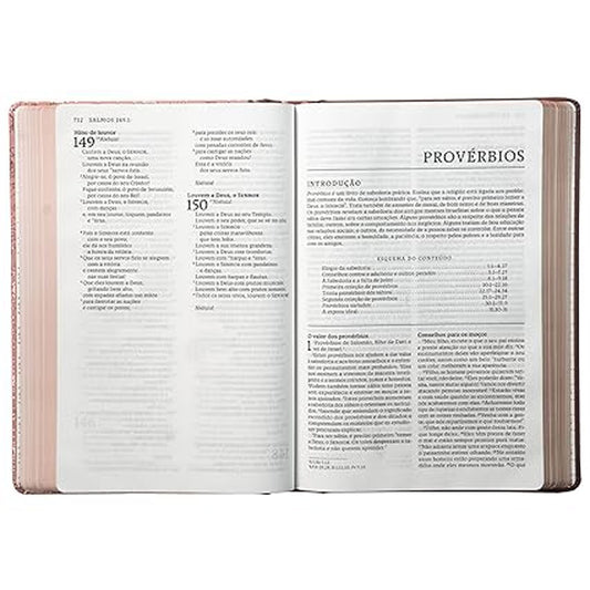 Bíblia Sagrada Católica | NTLH | Letra Grande | Capa Dura Rosa com Lombada em Tecido