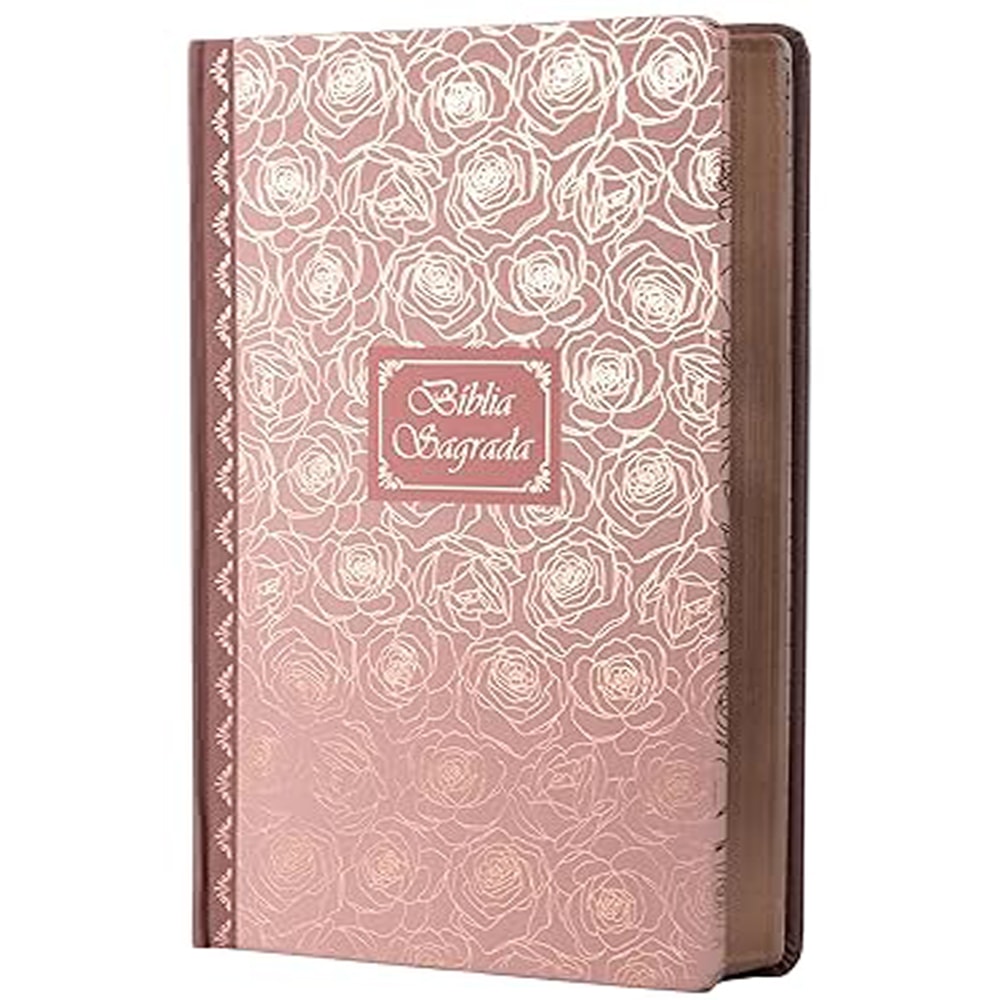 Bíblia Sagrada Católica | NTLH | Letra Grande | Capa Dura Rosa com Lombada em Tecido