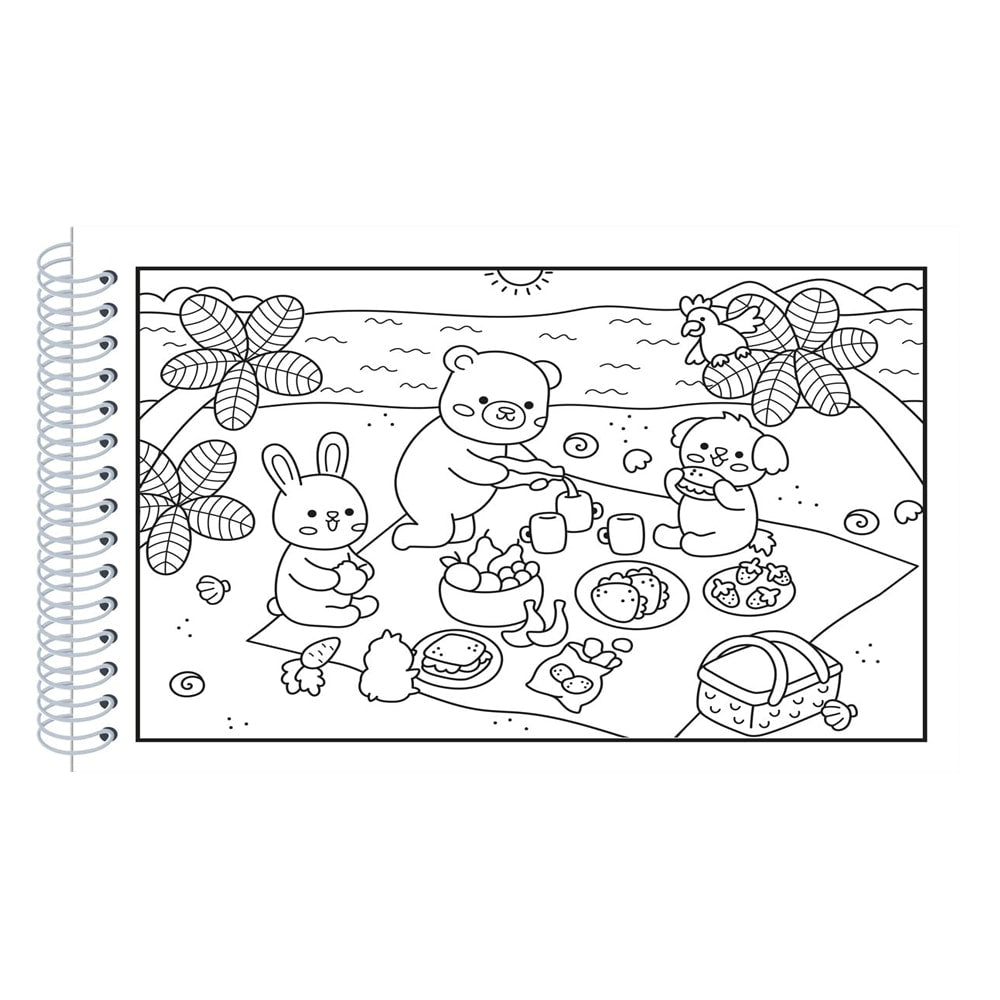 Comfy e Cozy | Livro de Colorir | Capa Dura Verde