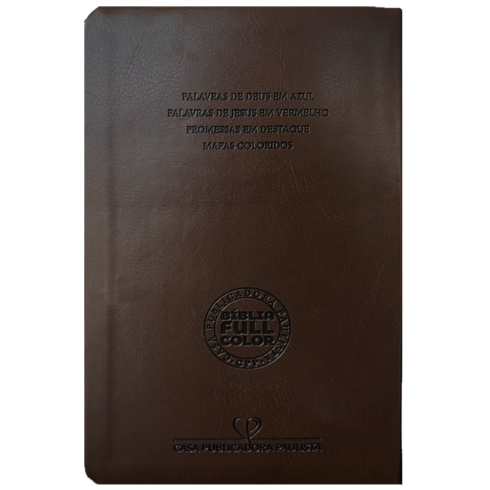 Bíblia Sagrada | Letra Jumbo | ARC | Harpa Avivada e Corinhos | Capa PU Luxo Cruz Marrom