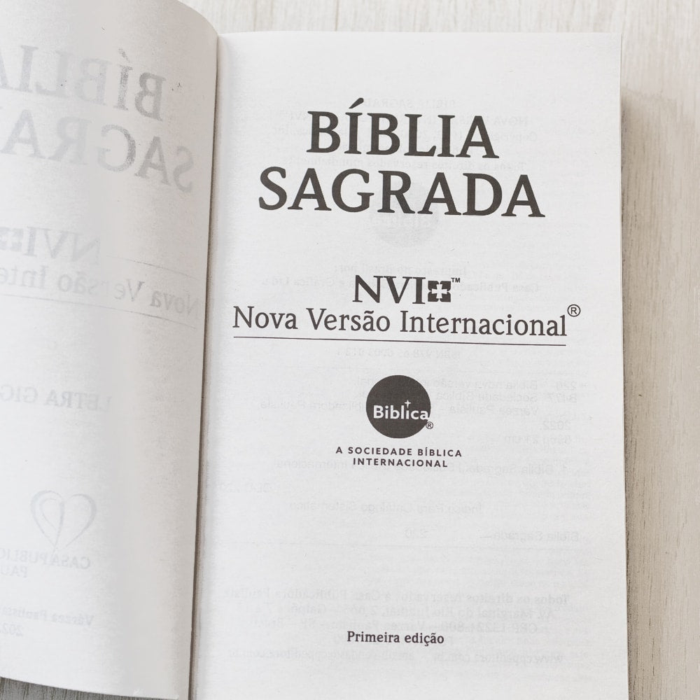 Bíblia Sagrada Lírios | NVI | Letra Grande | Capa Brochura
