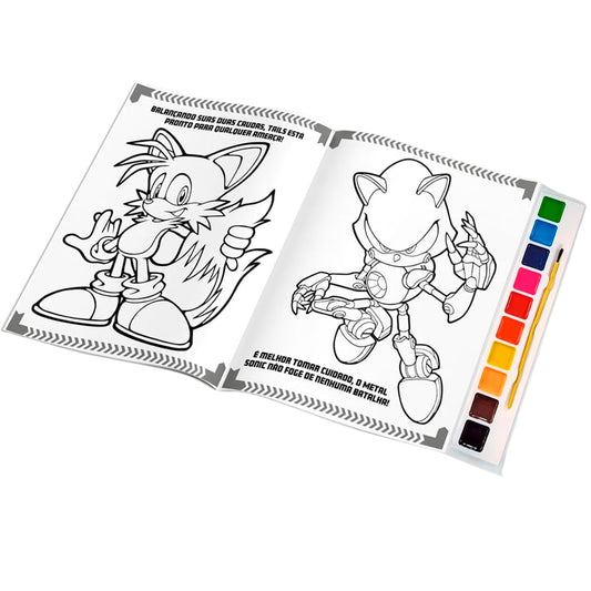 Sonic | Livro Para Pintar | Aquarela