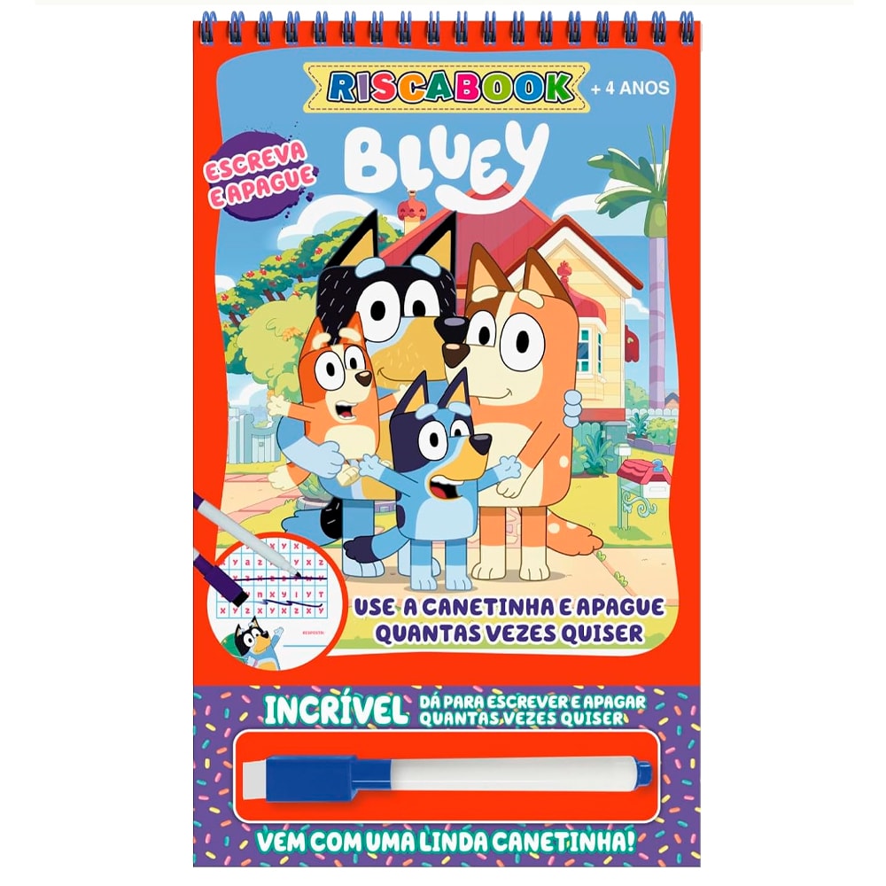 Riscabook | Bluey | Escreva e Apague