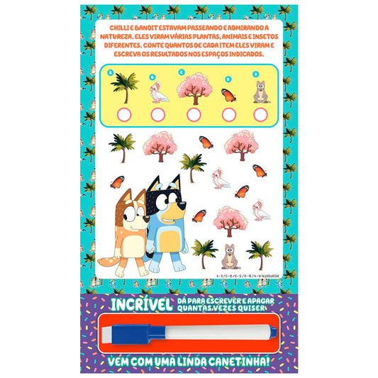 Riscabook | Bluey | Escreva e Apague