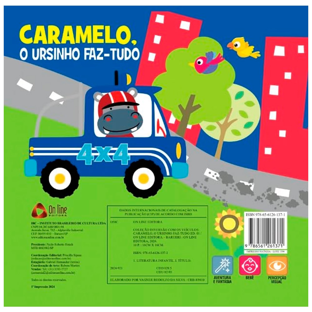 Coleção Diversão Com os Veículos | Caramelo O Ursinho Faz-Tudo