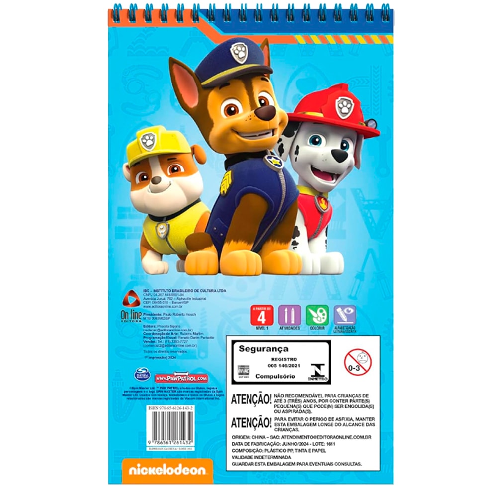Riscabook | Patrulha Canina | Alfabeto | Escreva e Apague