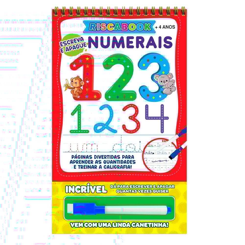 Riscabook | Numerais | Escreva e Apague