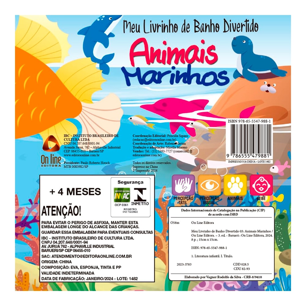 Meu Livrinho de Banho Divertido | Animais Marinhos