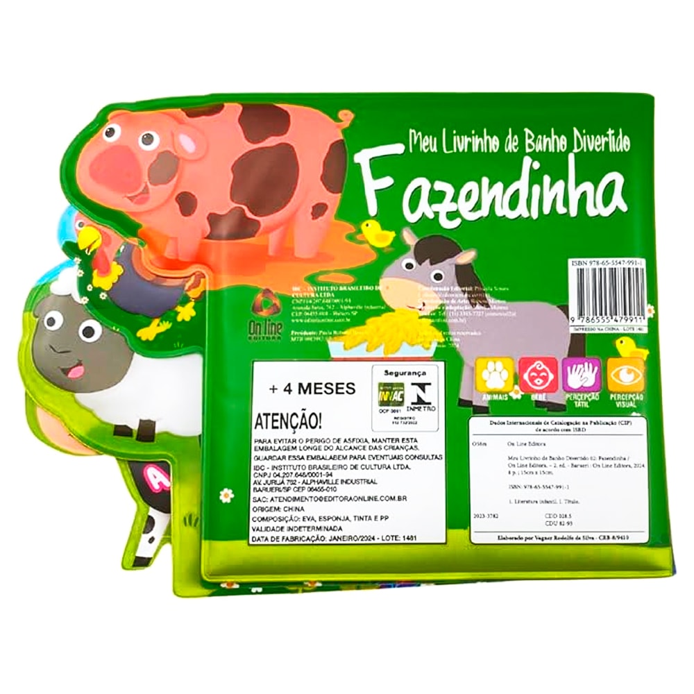Meu Livrinho de Banho Divertido | Fazendinha