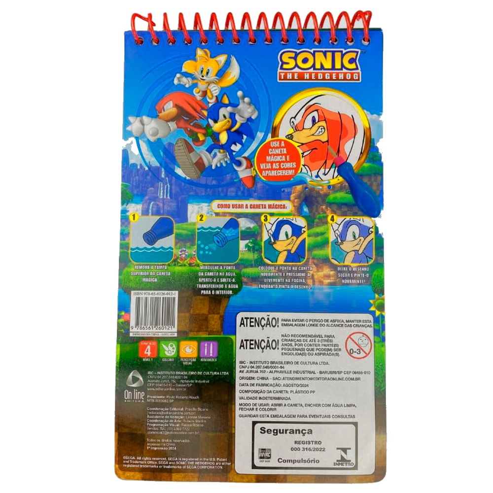 Aquabook Sonic | Diversão Sem Sujeira