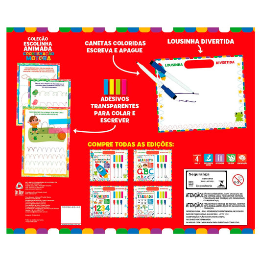 Coleção Escolinha Animada | Lousinha Divertida | Coordenação Motora