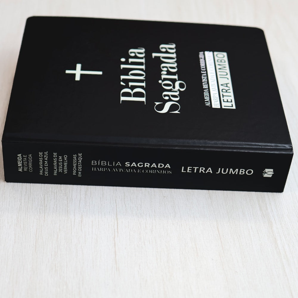 Bíblia Sagrada | ARC | Harpa Avivada e Corinhos | Jumbo | Capa Dura Preta
